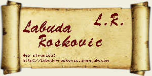Labuda Rošković vizit kartica